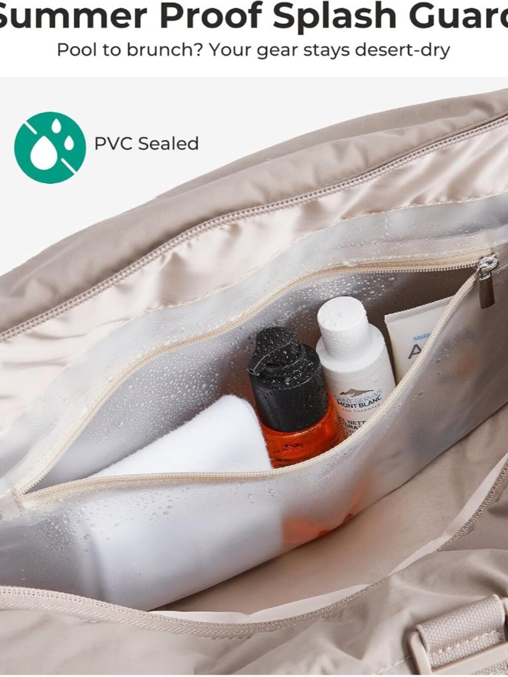 Reiki Gym Bag for Women Puffy Yoga Mat Travel Weekender Duffle Bag | Lint-Resist - Picture 7 of 9